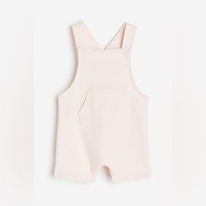 SOLD OUT SIZE NWT H&M Light Pink Sweatshirt Overall Shorts